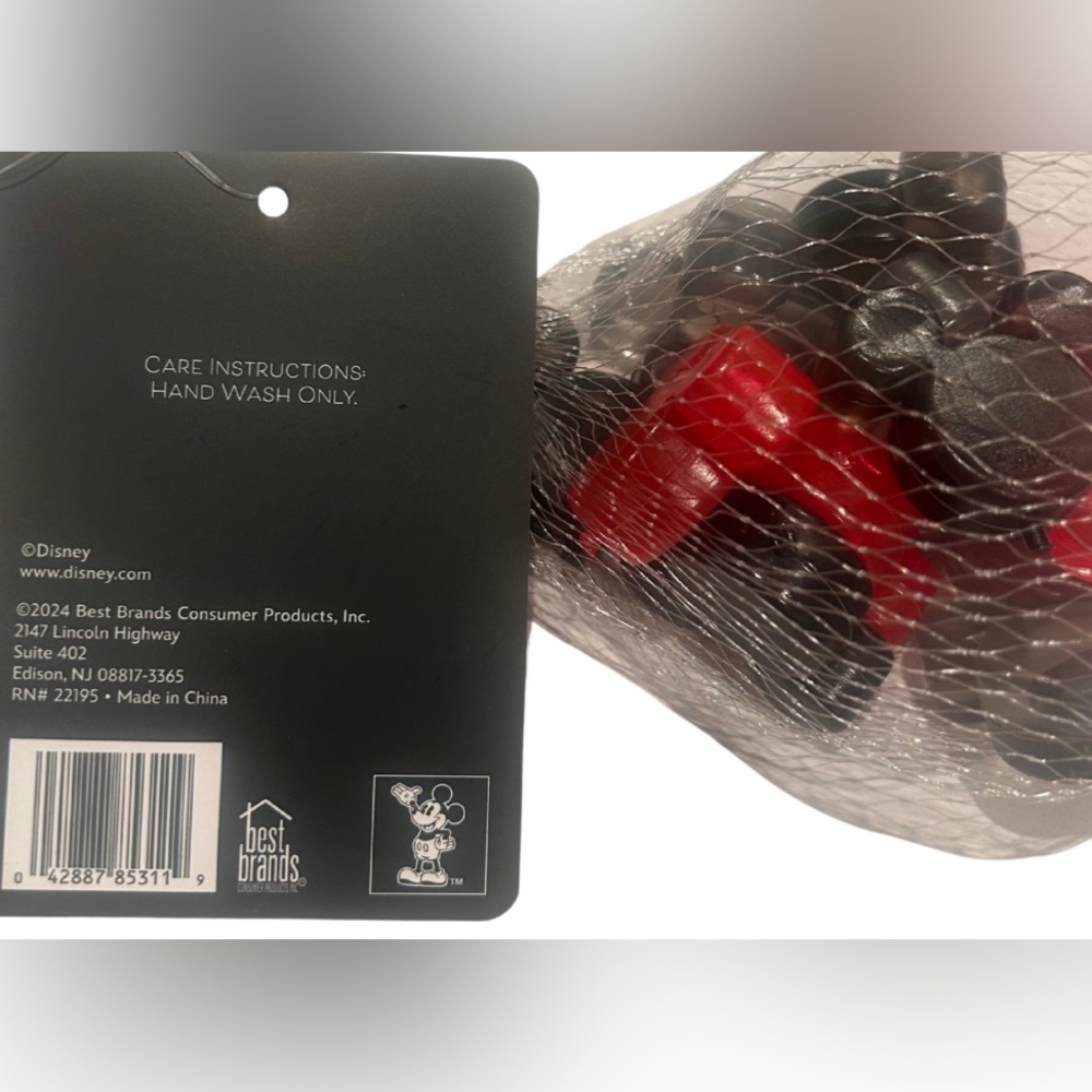 Disney Mickey Mouse Reusable Ice Cubes | 12pk | Black/Red | Mouse Ears - Picture 3 of 3